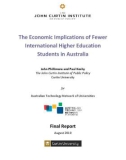 TheEconomicImplicationsofFewer InternationalHigherEducation StudentsinAustralia